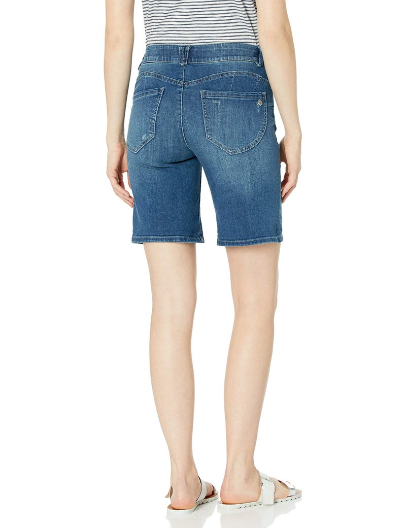 Democracy womens Short, "Ab"solution 7" Short Jeans, Blue, 14 US - Image 2